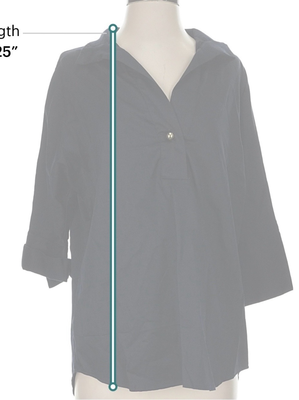 Tuckernuck Willow Blouse Navy Gold Buttons XXS - Picture 8 of 13